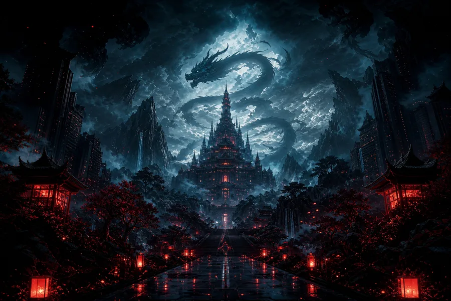Futuristic Tokyo Street At Night Fantasy Wallpaper  2 4K