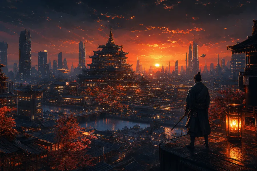 Futuristic Tokyo Street At Night Fantasy Wallpaper  2 4K