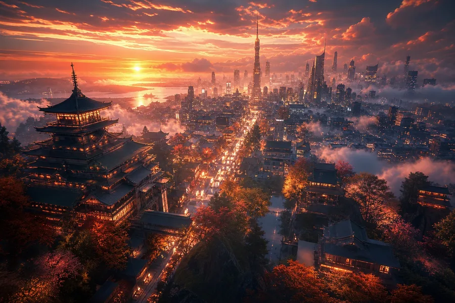 Futuristic Tokyo Street At Night Fantasy Wallpaper  2 4K