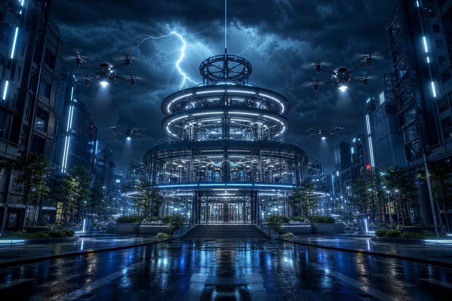 Futuristic Tokyo Street At Night Hamster-Robotics Wallpaper  2 4K