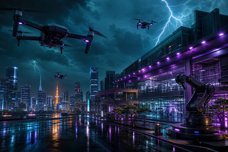 Futuristic Tokyo Street At Night Hamster-Robotics Wallpaper  2 4K