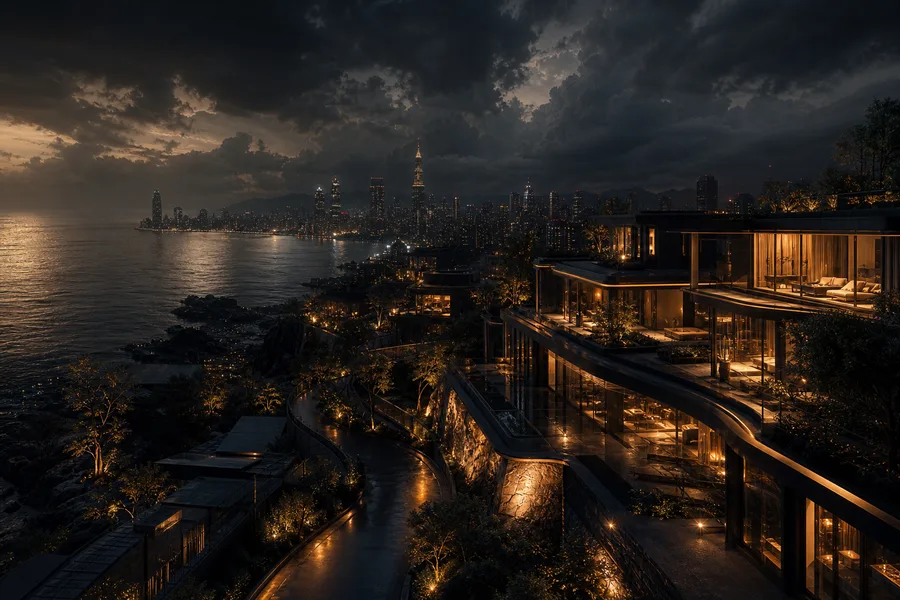 Futuristic Tokyo Street At Night Luxury-Villas Wallpaper  2 4K