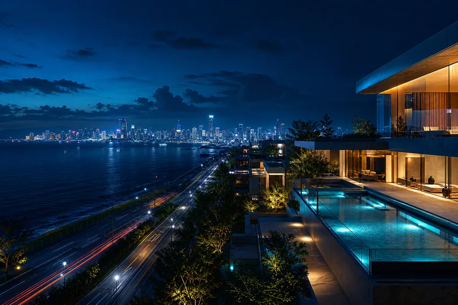 Futuristic Tokyo Street At Night Luxury-Villas Wallpaper  2 4K