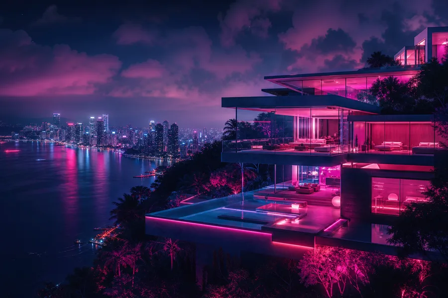 Futuristic Tokyo Street At Night Luxury-Villas Wallpaper  2 4K