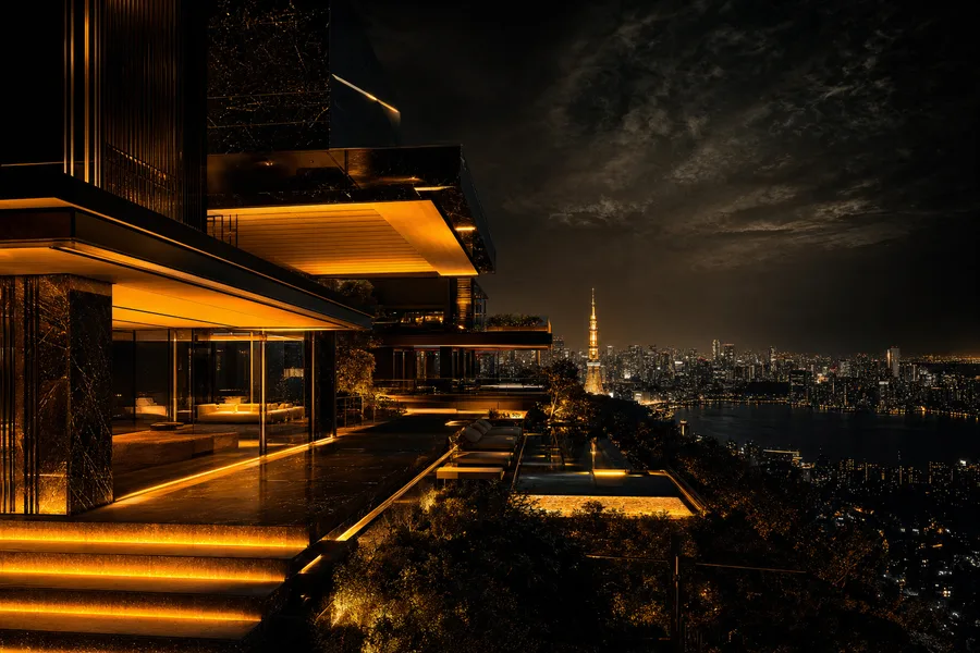 Futuristic Tokyo Street At Night Luxury-Villas Wallpaper  2 4K