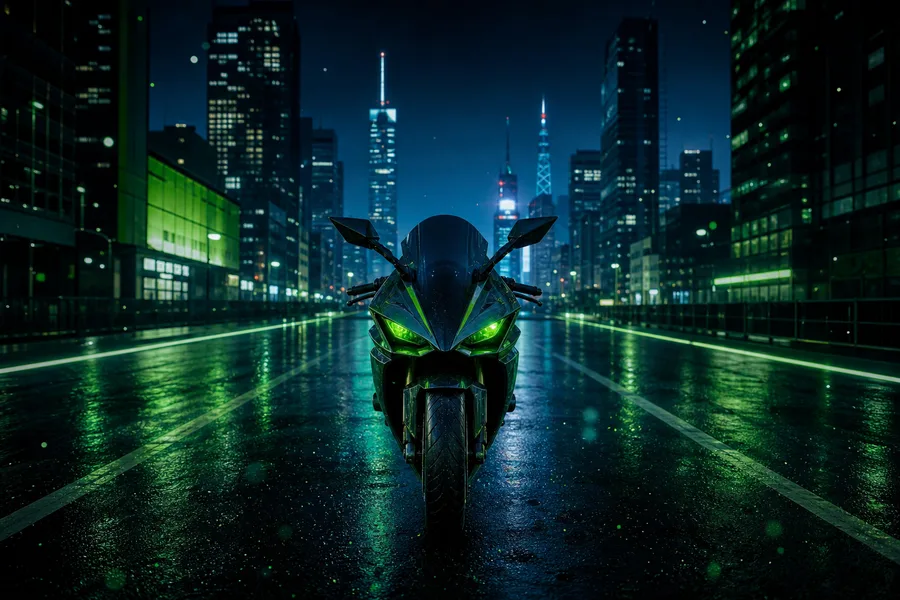 Futuristic Tokyo Street At Night Motorcycles Wallpaper  2 4K