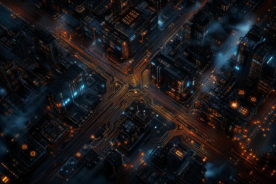 Futuristic Tokyo Street At Night Pcb-Design Wallpaper  2 4K
