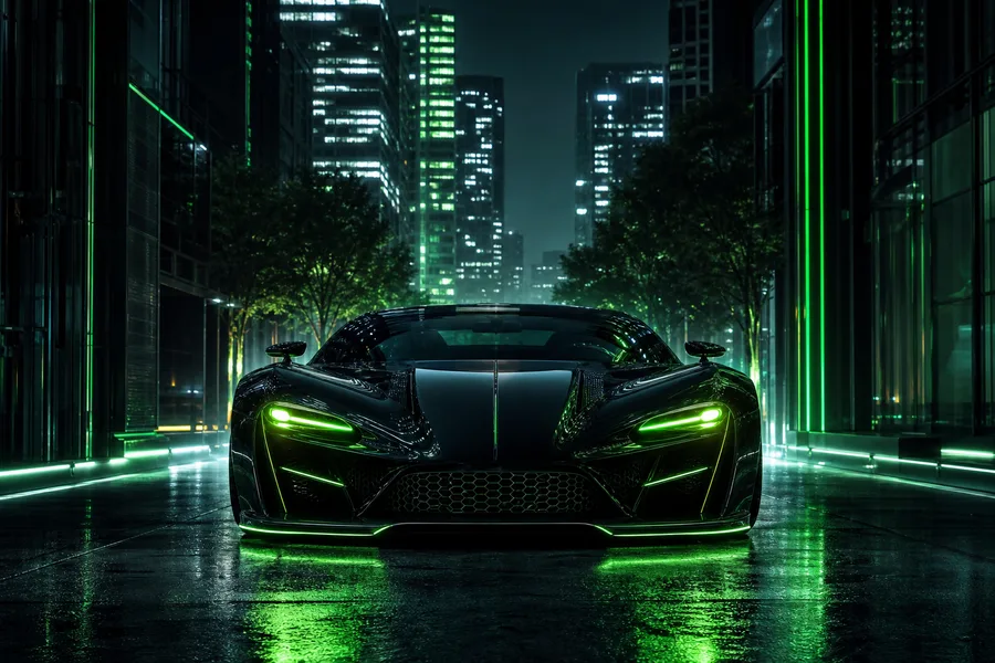 Futuristic Tokyo Street At Night Supercars Wallpaper  2 4K