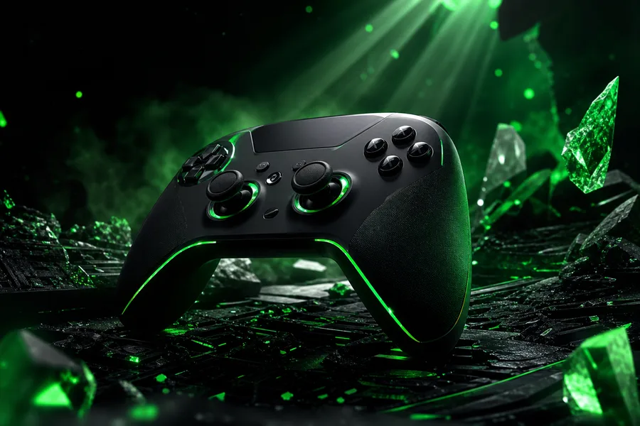 Gaming Controller On Dark Neon Background Gaming Wallpaper  10 4K