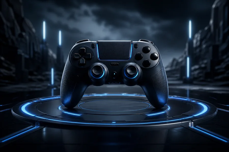 Gaming Controller On Dark Neon Background Gaming Wallpaper  10 4K