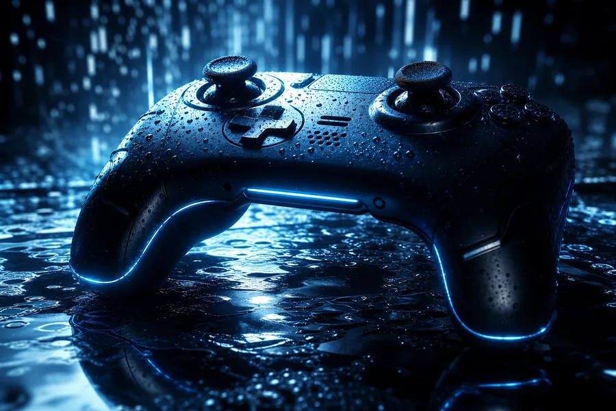 Gaming Controller On Dark Neon Background Gaming Wallpaper  10 4K