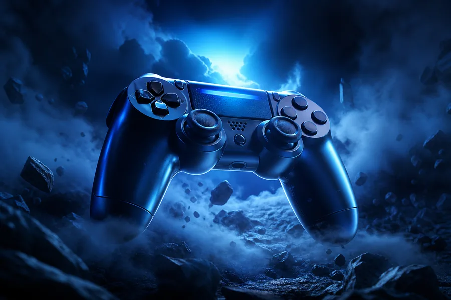 Gaming Controller On Dark Neon Background Gaming Wallpaper  10 4K