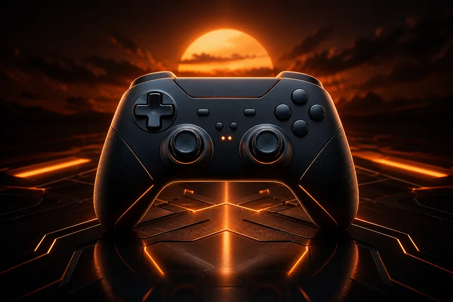 Gaming Controller On Dark Neon Background Gaming Wallpaper  20 4K