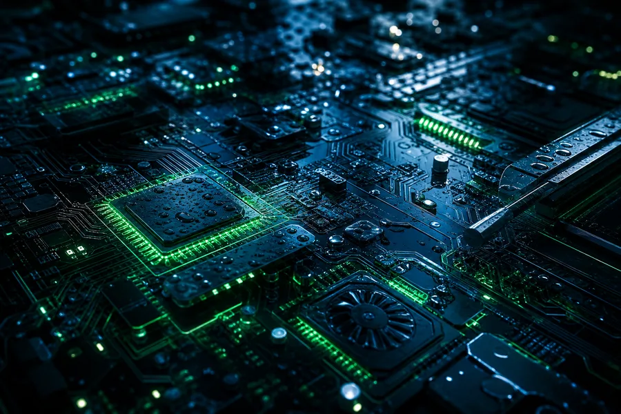 High Tech Motherboard Abstract Closeup Electronics Wallpaper  5 4K