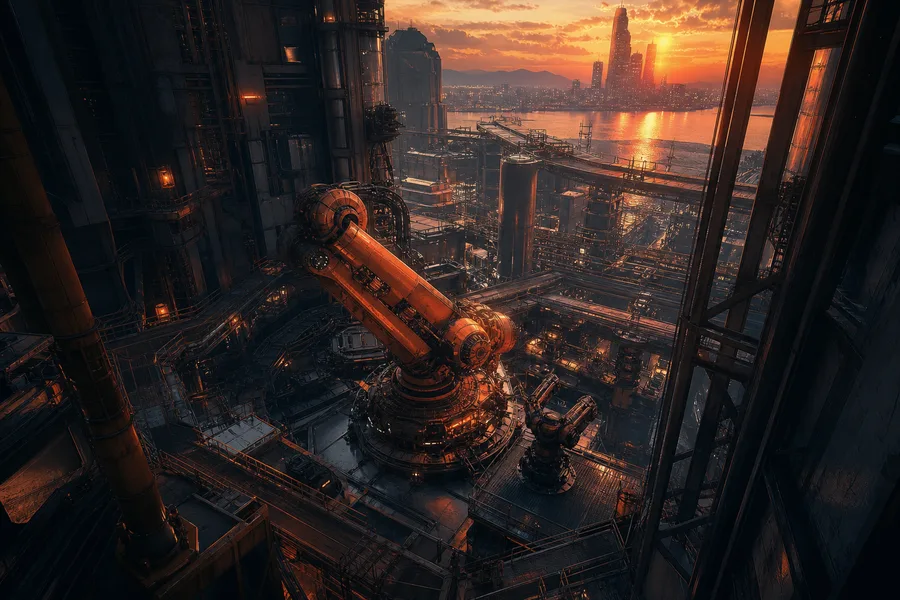 Industrial Robot Arm In Smart Factory Robots Wallpaper  4 4K
