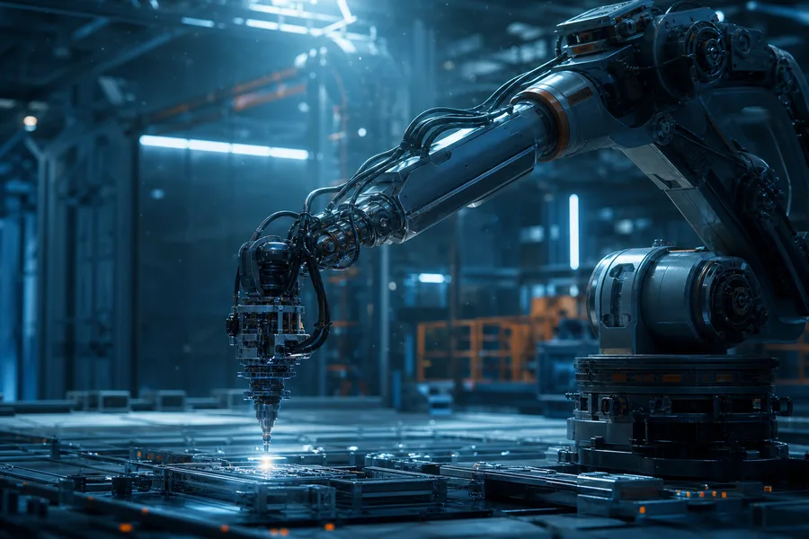 Industrial Robot Arm In Smart Factory Robots Wallpaper  4 4K
