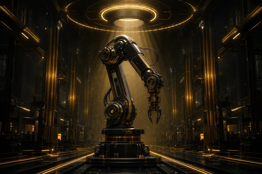 Industrial Robot Arm In Smart Factory Robots Wallpaper  4 4K