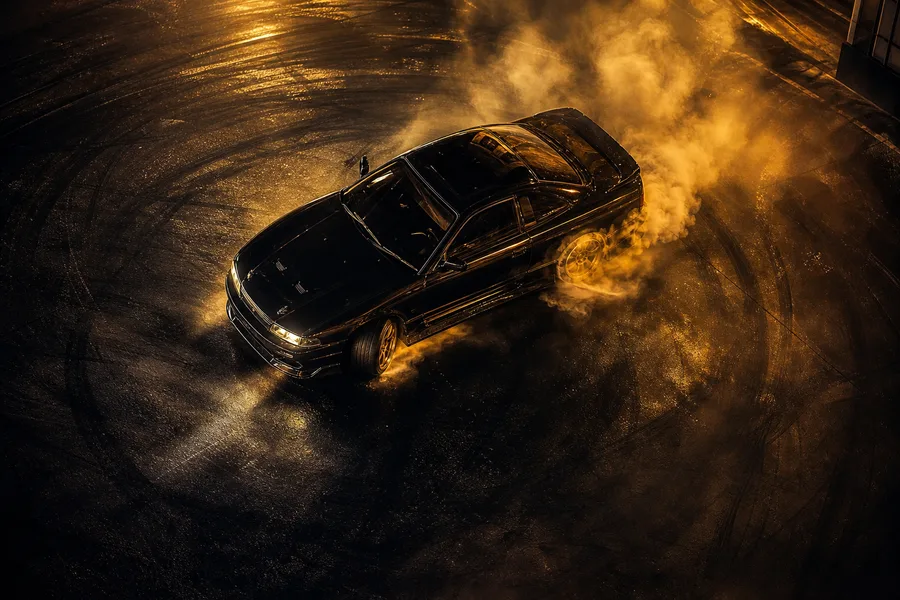 Jdm Drift Car Neon Smoke Cars Wallpaper  7 4K