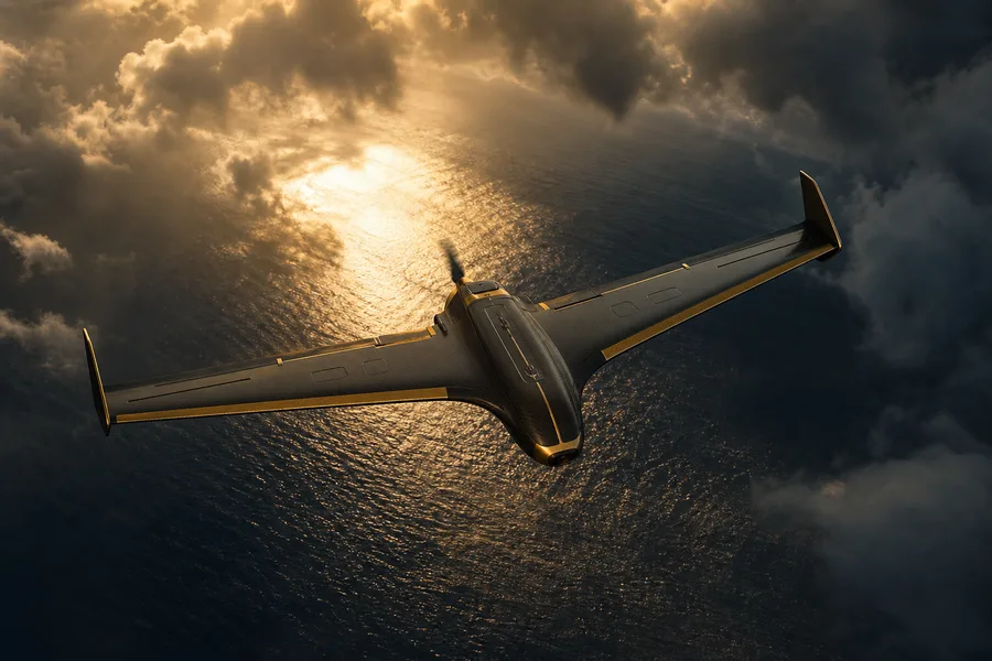 Long Range Drone Over Ocean Drone Wallpaper  3 4K