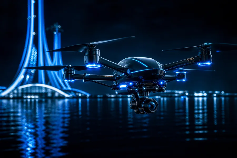 Long Range Drone Over Ocean Drone Wallpaper  3 4K