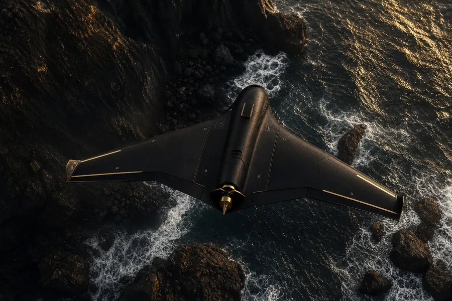 Long Range Drone Over Ocean Drone Wallpaper  3 4K