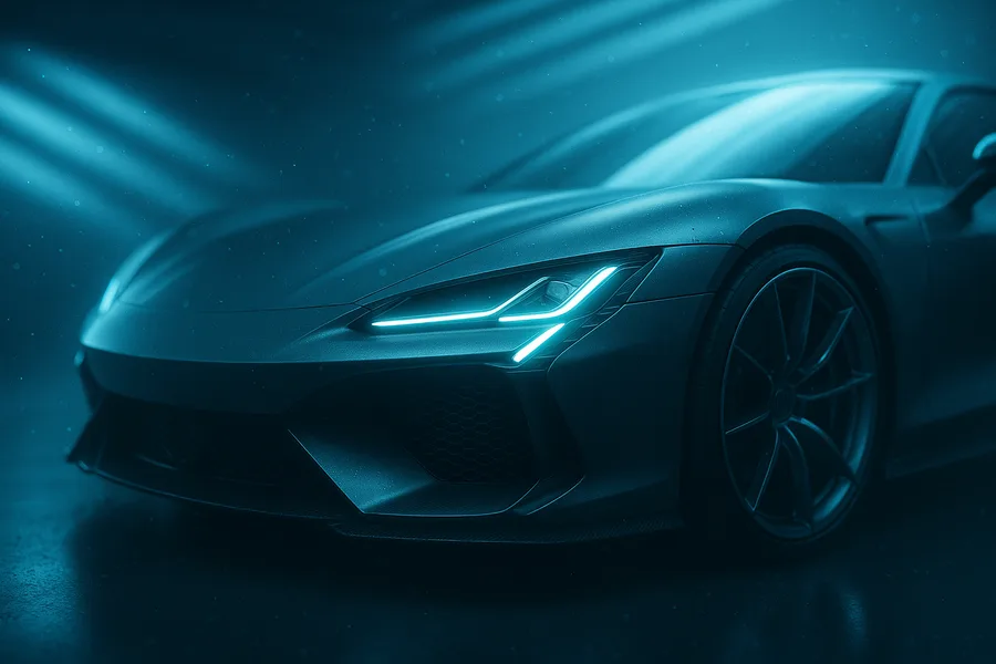 Luxury Supercar In Cyberpunk Garage Cars Wallpaper  3 4K