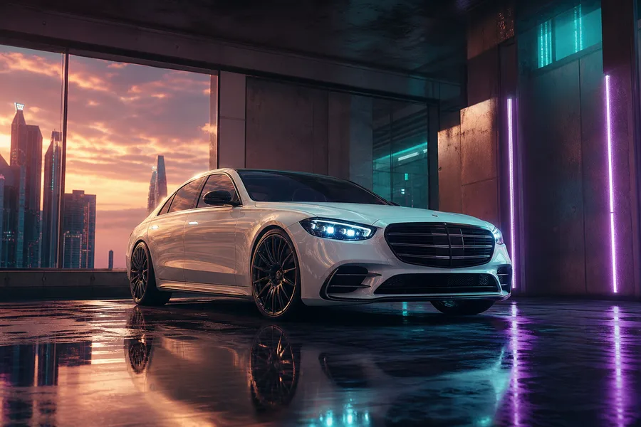 Luxury Supercar In Cyberpunk Garage Cars Wallpaper  3 4K