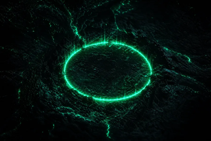 Minimal Dark Neon Ring Amoled Wallpaper  10 4K