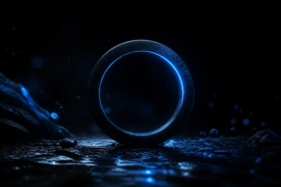 Minimal Dark Neon Ring Amoled Wallpaper  10 4K