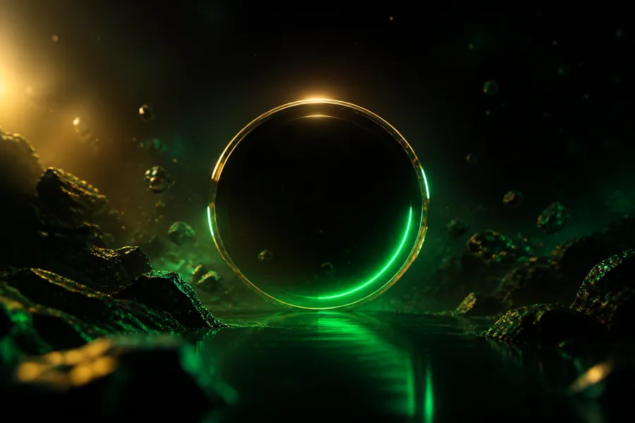 Minimal Dark Neon Ring Amoled Wallpaper  2 4K