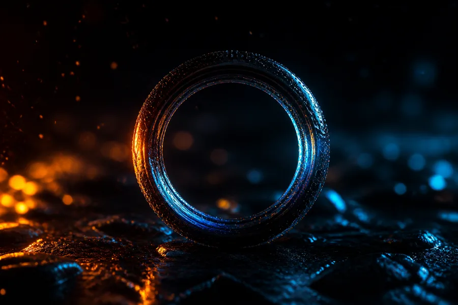 Minimal Dark Neon Ring Amoled Wallpaper  2 4K