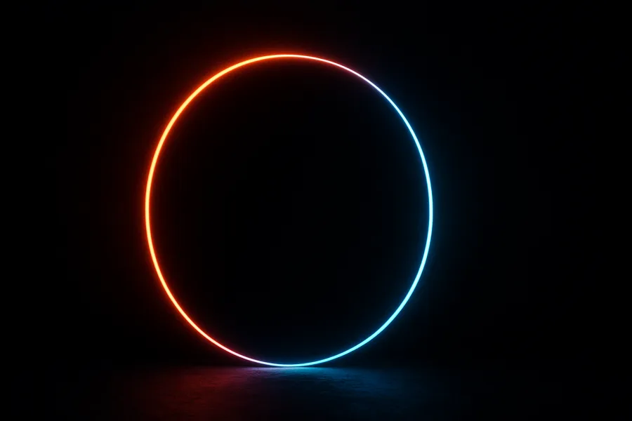 Minimal Dark Neon Ring Amoled Wallpaper  2 4K