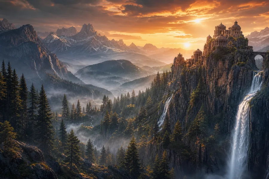 Misty Pine Forest Nature Wallpaper  7 4K