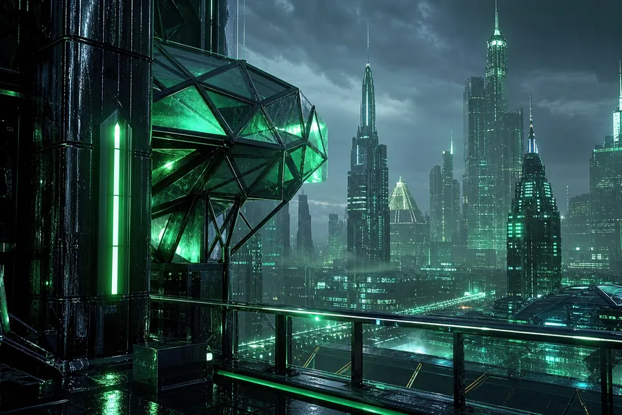Neon Cyberpunk City In Rain Architecture Wallpaper  1 4K