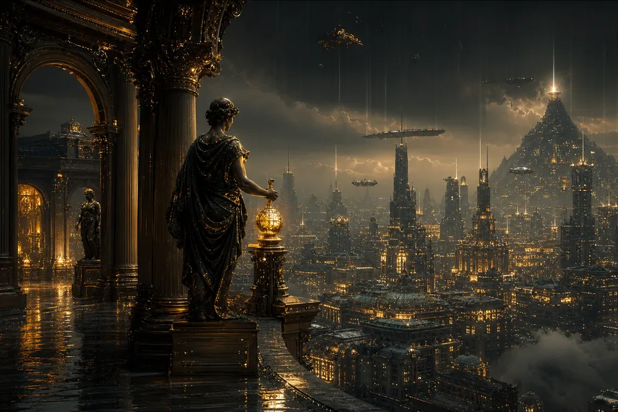 Neon Cyberpunk City In Rain Art Wallpaper  1 4K