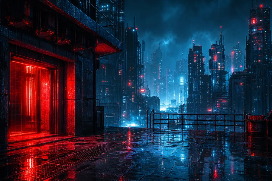 Neon Cyberpunk City In Rain Cyberpunk Wallpaper  1 4K