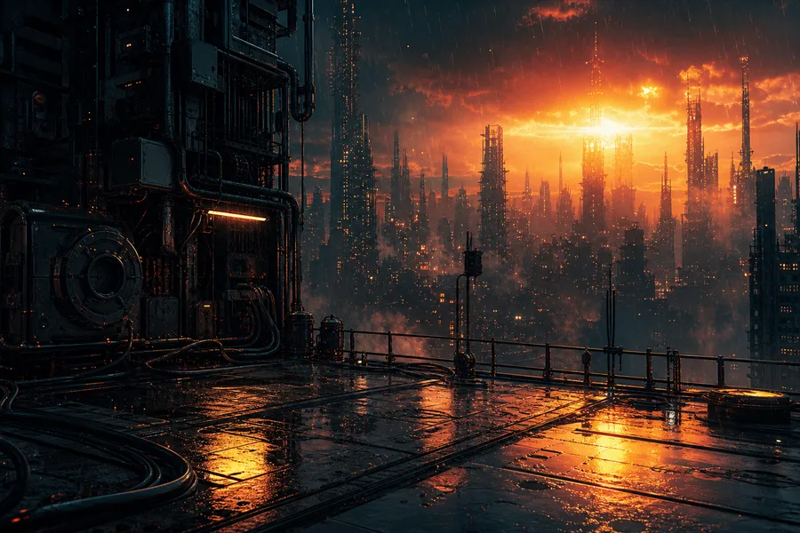 Neon Cyberpunk City In Rain Cyberpunk Wallpaper  1 4K