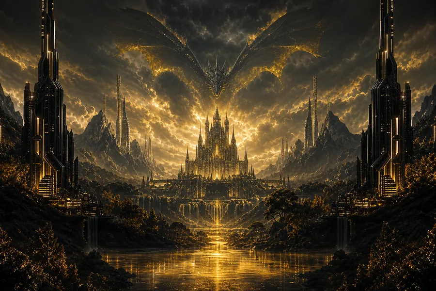 Neon Cyberpunk City In Rain Fantasy Wallpaper  1 4K