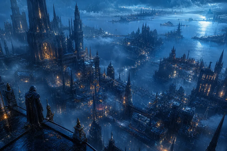 Neon Cyberpunk City In Rain Fantasy Wallpaper  1 4K