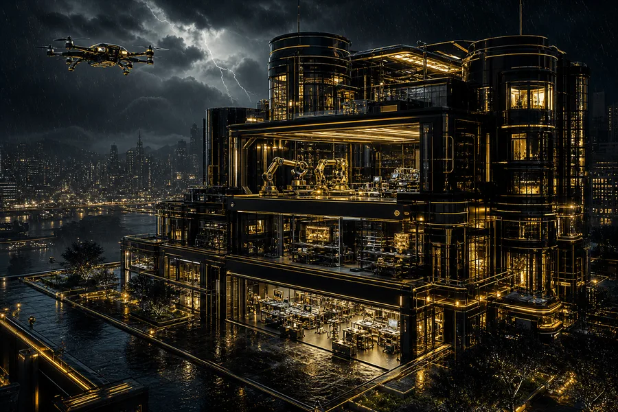 Neon Cyberpunk City In Rain Hamster-Robotics Wallpaper  1 4K
