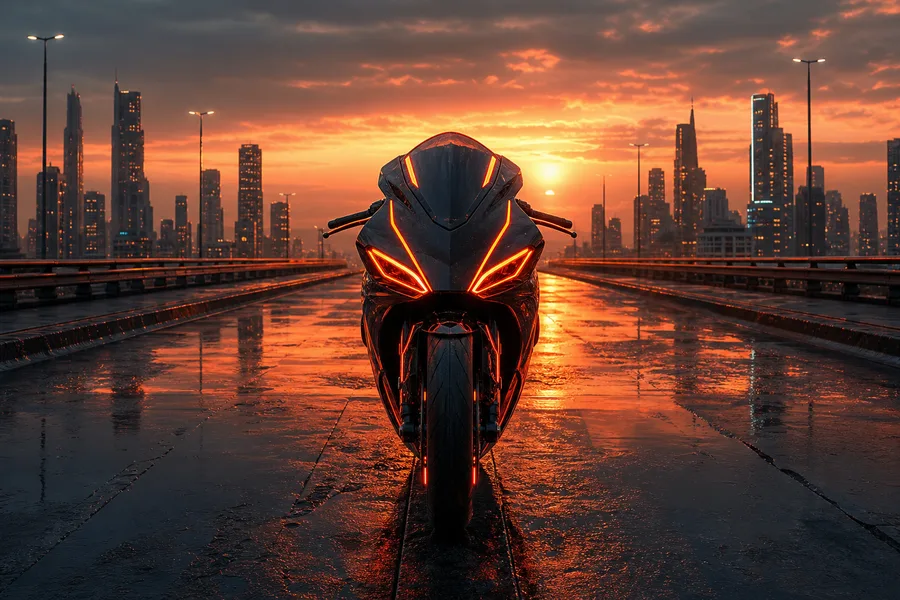 Neon Motorcycle In Cyberpunk City Motorcycles Wallpaper  7 4K
