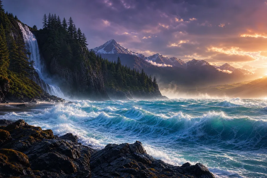 Ocean Waves Storm Nature Wallpaper 8 4K 3