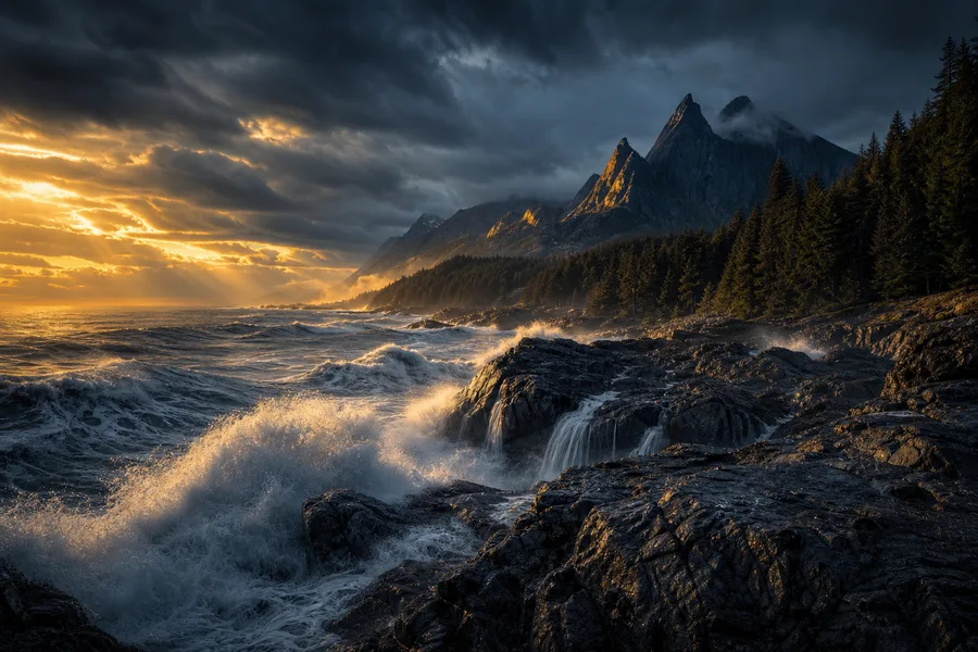 Ocean Waves Storm Nature Wallpaper  8 4K