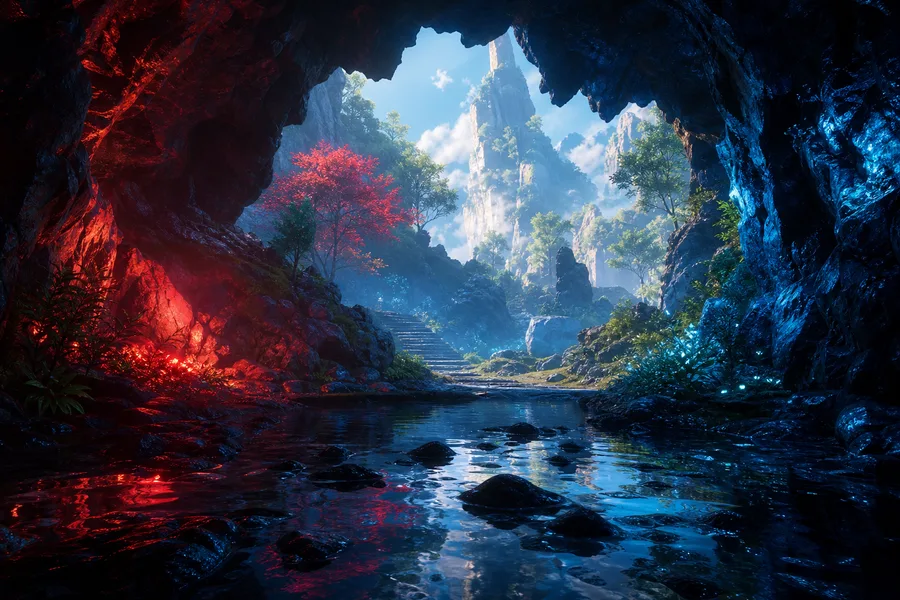 Open World Fantasy Landscape Game Style Gaming Wallpaper  18 4K