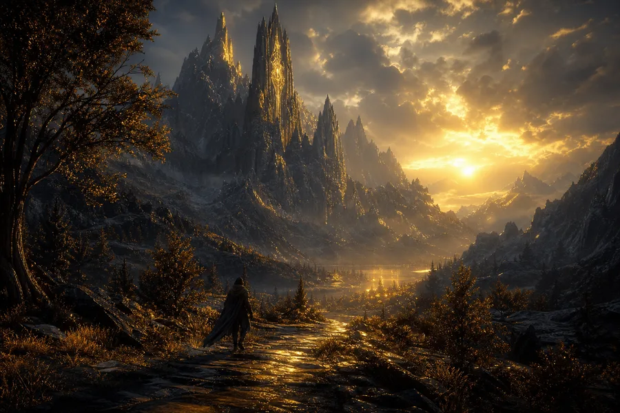 Open World Fantasy Landscape Game Style Gaming Wallpaper  18 4K