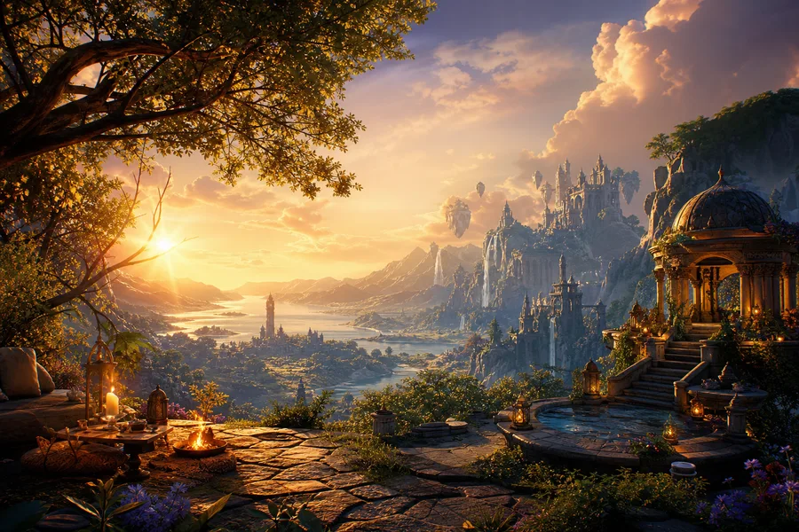 Open World Fantasy Landscape Game Style Gaming Wallpaper  8 4K