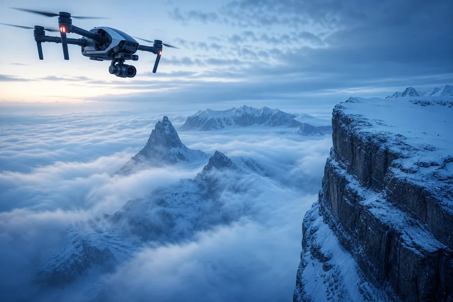 Professional Filming Drone In Golden Hour Drone Wallpaper  8 4K