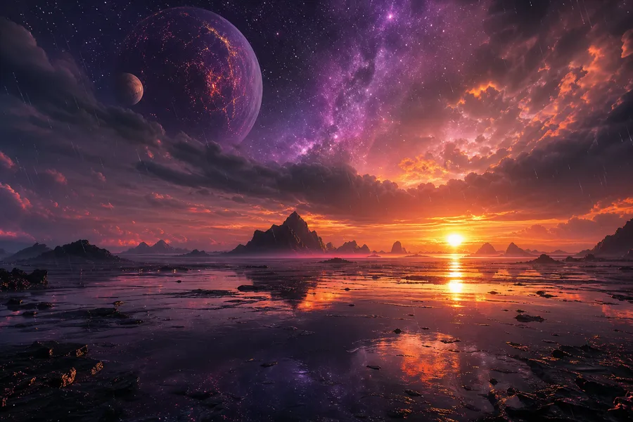 Purple Universe Stars Space Wallpaper  5 4K