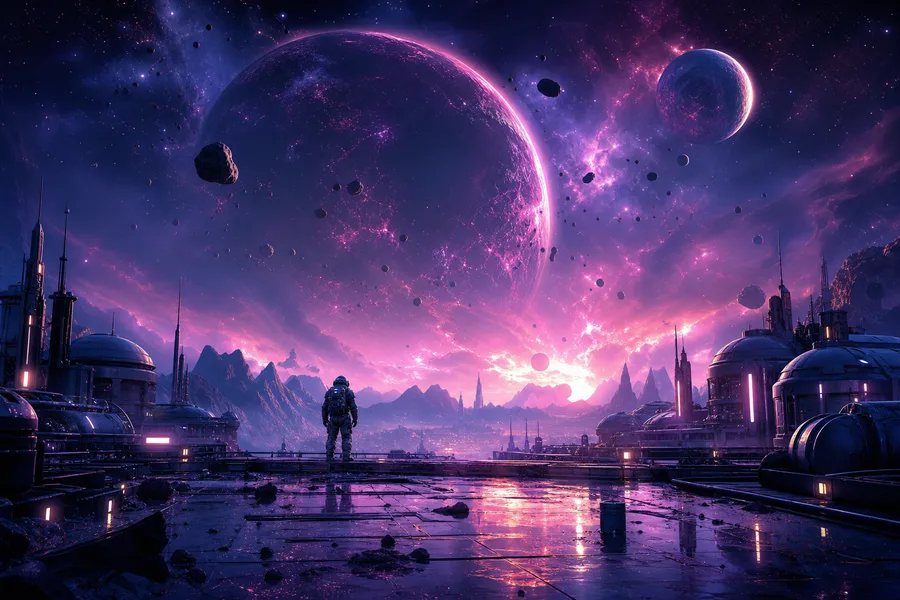 Purple Universe Stars Space Wallpaper  5 4K