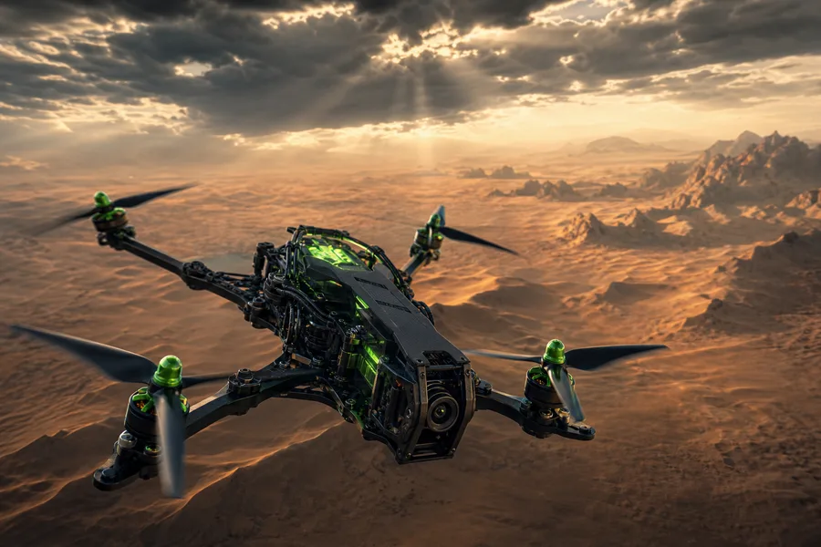Quadcopter Flying Over Desert Drone Wallpaper  5 4K
